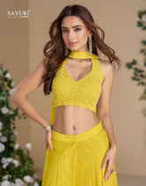 Sayuri Moon: Elegant Chinon Silk & Georgette Western Wear Outfit 10047